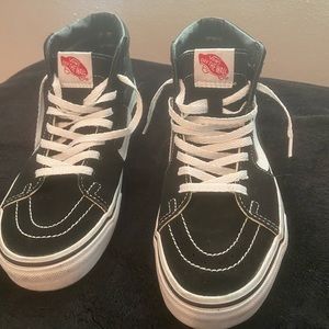 High top vans black size 7
